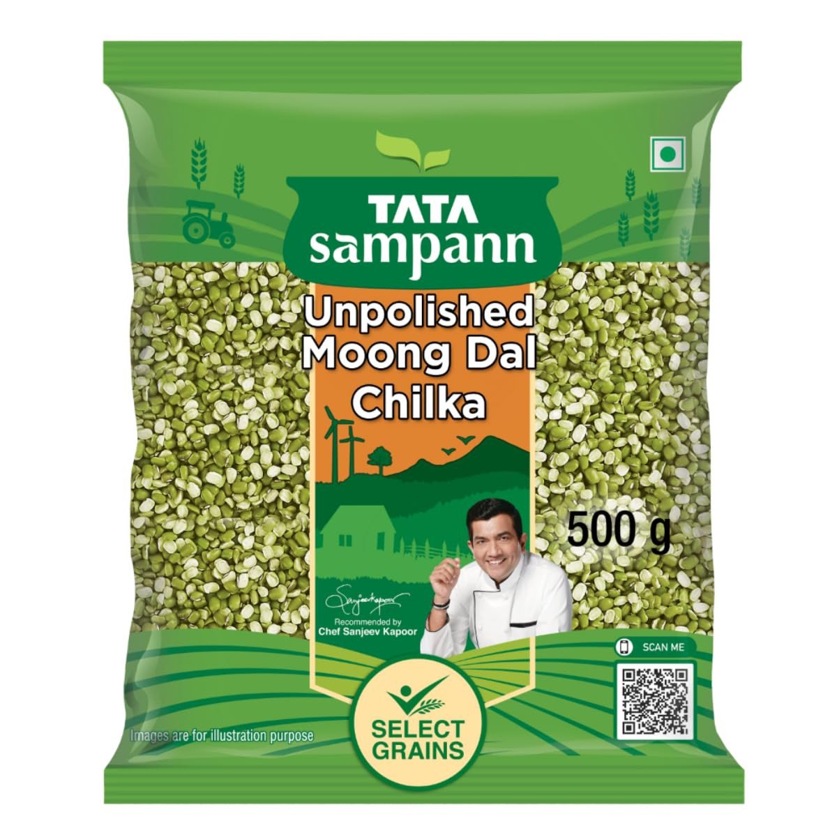 Tata Sampann Unpolished Moong Dal (Chilka), 500g