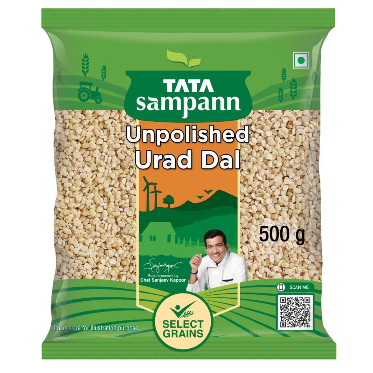 Tata Sampann Unpolished Urad Dal (Split), 500gram