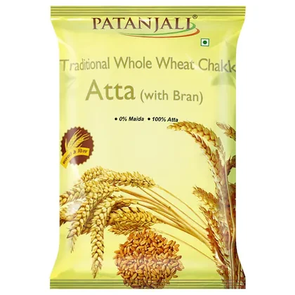 Patanjali Traditional Chakki Whole Wheat With Bran Atta 10 kg