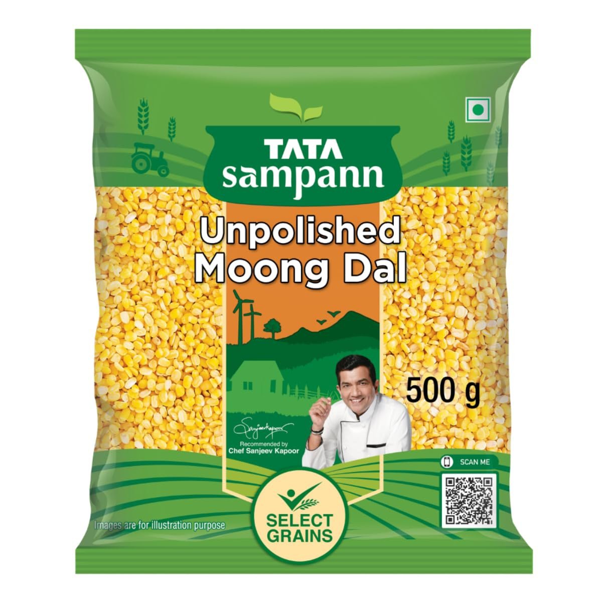 Tata Sampann Unpolished Moong Dal (Split), 500g